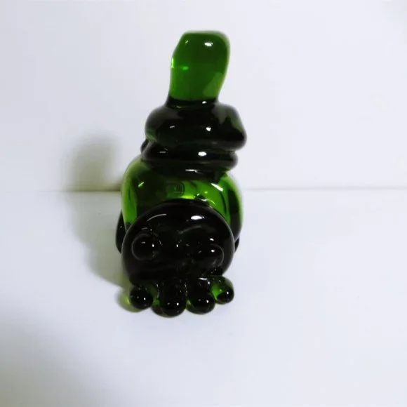 Unique & AmazingEmerald Green Blown GlassHand Crafted ArtTrain Figure